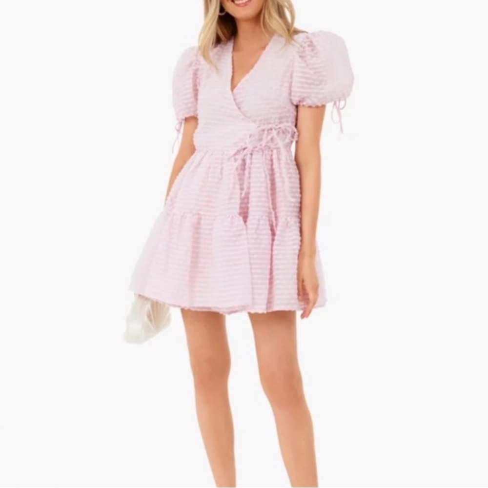 Pink Puff Sleeve Dress